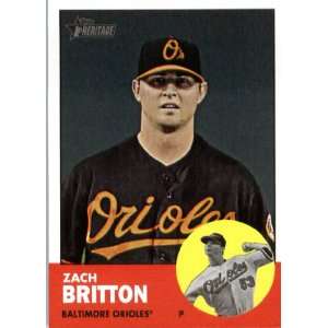 2012 Topps Heritage 19 Zach Britton   Baltimore Orioles (ENCASED MLB 