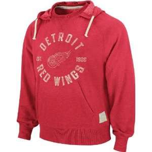  Reebok Detroit Red Wings Crew Hooded Sweatshirt: Sports 