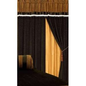   Curtain Set with attached valances and sheer backing 120 X 84 Inches