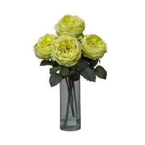  Fancy Rose with Cylinder Vase Silk Flower Arrangement 