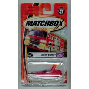  Matchbox 2001 21/75 Sun Chasers RED/WHITE Moby Quick 1:64 