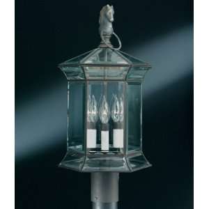  TL M5613 62   3 Light Outdoor Post Lantern in Aged Bronze 