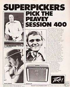 1975 Peavey Session 400 Jerry Reed Buddy Emmons Ad  