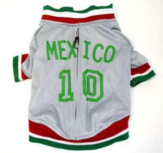 Team Mexico World Cup Soccer Warm Up Jersey for Dogs  