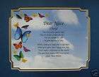   POEM FOR NIECE BIRTHDAY OR CHRISTMAS GIFT IDEA BUTTERFLY BACKGROUND