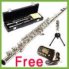 NEW SILVER Color Closed Flute C Free Case+Tuner+Stand