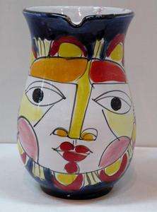 ITALY FACE CERAMIC WATER PITCHER  
