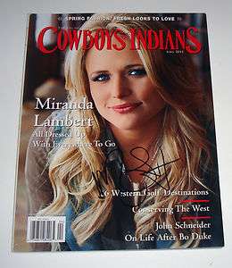 April 2011 Miranda Lambert Signed Cowboys & Indians Magazine COA 