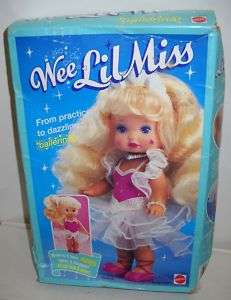 461 Mattel Wee Lil Miss Ballerina Doll & 2 Fashions  