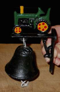 Small Cast Iron Tractor Topped Doorbell Knocker  