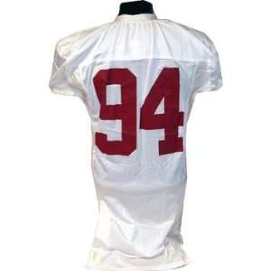  #94 Alabama Game Used White Football Jersey (Name Removed 