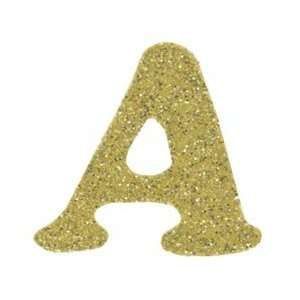   Iron On Metallic Alphabet Gold SF152 70; 3 Items/Order