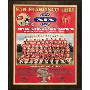   Super Bowl 19 XIX Championship 13x16 Plaque