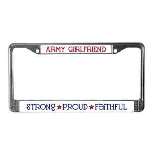 Strong, Proud, Faithful   Arm Military License Plate Frame by 