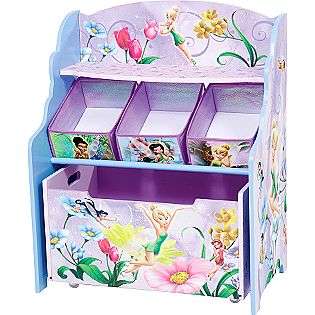 Fairies 3 Tier Toy Organizer with Rollout Toy box  Disney Baby 