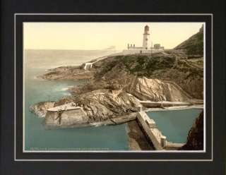 Douglas Lighthouse Bathing Cove Isle of Man England  