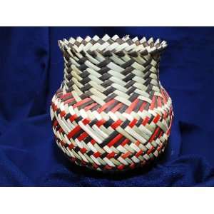 Yucca & Pine Needle Tarahumara Indian Basket 6x6.5(n):  