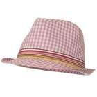 e4Hats Girls Pink Fedora Hat   Checkered