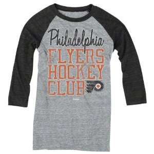   Flyers Womens Grey Affiliation 3/4 Raglan Sleeve Tri Blend T Shirt