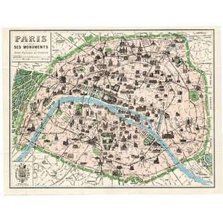 Poster Revolution Paris Map Gift Wrap Decorative Decoupage Vintage 