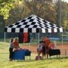 Shelter Logic 10x10 Open Top Pro Pop up Canopy Checkered Flag Cover
