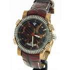   Master Diamond Bezel Mens Leather Watch Band Automatic Watch W#312