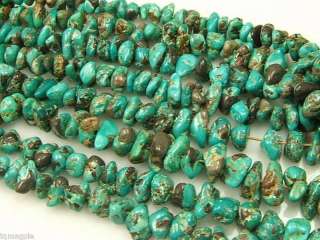 24 Carico Lake turquoise nugget beads 7 11mm gems #78  