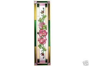 35 Stained Glass ROSES Floral Window Panel Suncatcher  