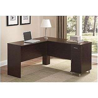 Black Castle L Shape Desk  Ameriwood For the Home Office Desks 