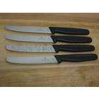 Victorinox Set Of 4 Swiss Made Black Steak knife 8.5 Serrated