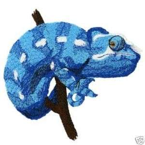 NB Blue Panther Chameleon Lizard Patch Iron on Patch  