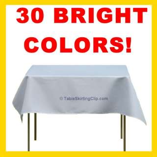 70 x 70 SQUARE TABLECLOTHS   30 COLORS   MADE IN USA  