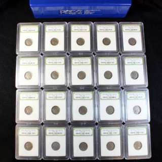 Collection of 20 Slabbed Indian Head / Buffalo Nickels with PCGS Box 