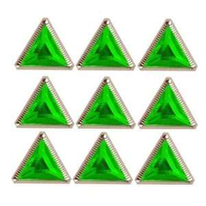  Triangle Jewel 7/16 With Frame Emerald Green By The 