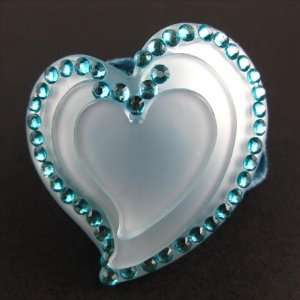  Heart Shaped Hair Ring   Light Blue: Health & Personal 