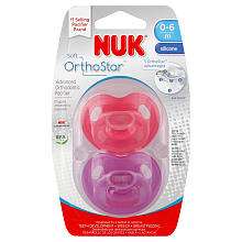 NUK Soft OrthoStar Advanced Orthodontic Silicone Pacifier Size1   2pk 