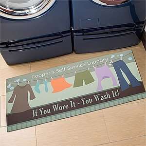  Personalized Laundry Room Oversized Mat   Laundry Time