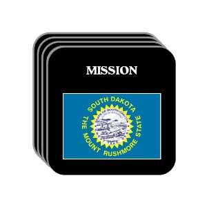  US State Flag   MISSION, South Dakota (SD) Set of 4 Mini 