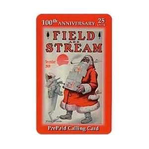  Phone Card 25u Field & Stream 100th Anniv 1909 Cover Santa 