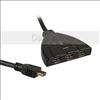   Port AUTO HDMI SWITCH SWITCHER SPLITTER HUB HD 1080p Cable Support 3D