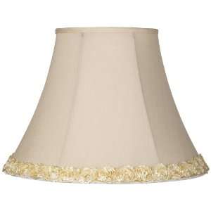  Ivory with Flower Ribbons Bell Shade 8x16x11.25 (Spider 