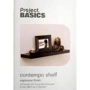    Project Basics Contempo Shelf Espresso Finish