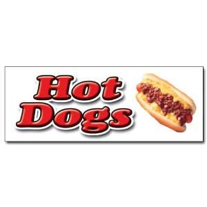  12 HOT DOG DECAL sticker hot dogs cart 