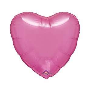   Pink Heart Shaped Solid 18 Mylar Balloon: Health & Personal Care