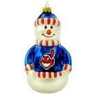 Topperscot Cleveland Indians MLB Blown Glass Snowman Ornament