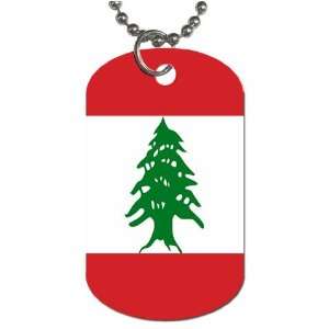 Lebanon Flag Dog Tag