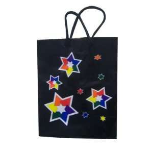  Bags. Multicolored Star of David Desing. Lace Handles. Sold 12 Bags 