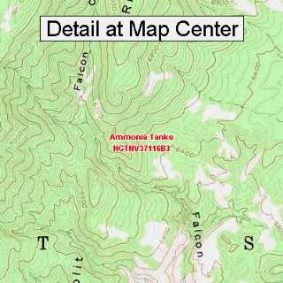 USGS Topographic Quadrangle Map   Ammonia Tanks, Nevada (Folded 