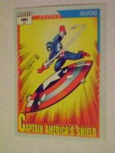 MARVEL UNIVERSE 1991 CARD #127 CAPTAIN AMERICAS SHIELD  