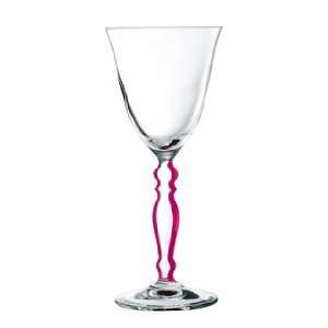   of 4 Baroc Red 6 Ounce Crystal Stemmed Wine Goblets